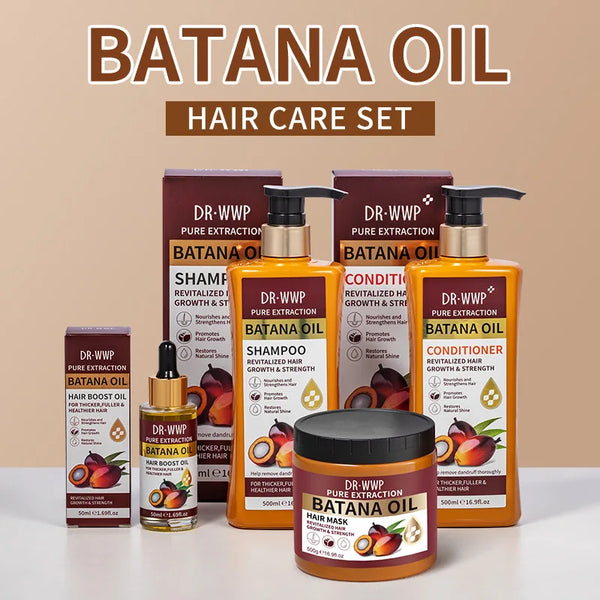 Batana Oil Shampoo & Conditioner Set for Hydrating Hair, Improving Dryness and Frizz