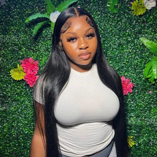 13X6 Straight Human Hair Wigs Glueless 13X4 Hd Lace Frontal Wig Ready To Wear Brazilian 4X4 5X5 30 40 Inch Closure Wig For Women