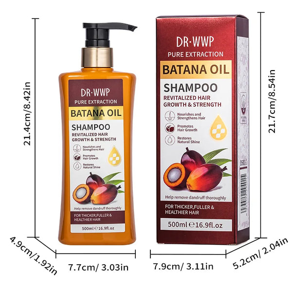 Batana Oil Shampoo & Conditioner Set for Hydrating Hair, Improving Dryness and Frizz